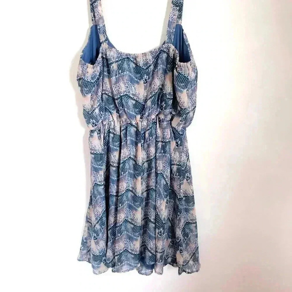 Bebop Purple Patterned Chiffon Dress Women's Size M - Picture 5 of 8